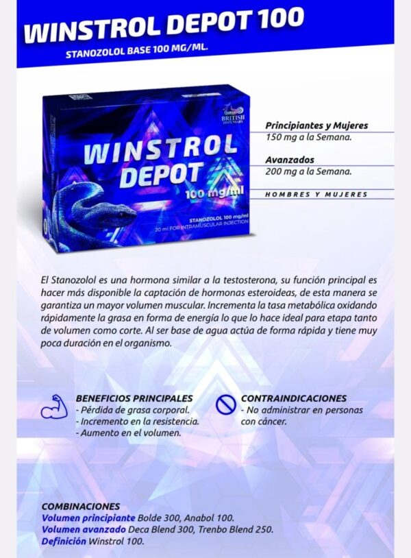 BRITISH DISPENSARY WINSTROL DEPOT 100MG
